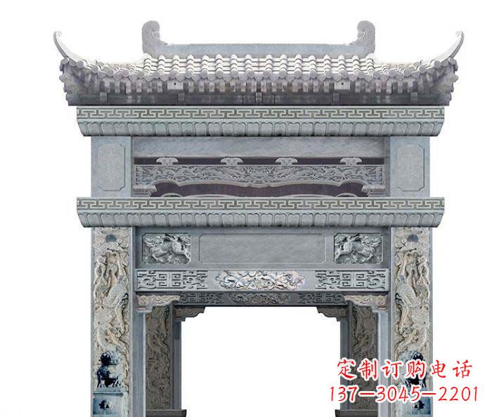 广西精美石雕牌坊雕塑