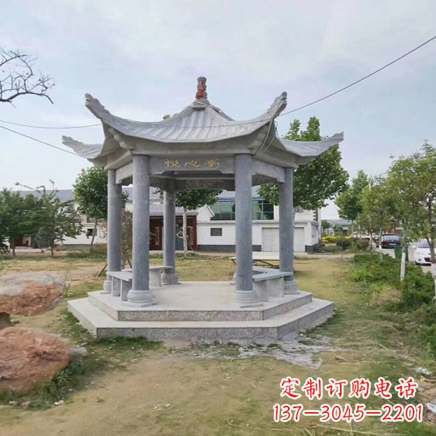 广西中领雕塑 | 六角石凉亭公园雕塑