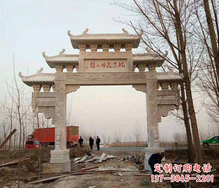 广西大理石牌坊石雕