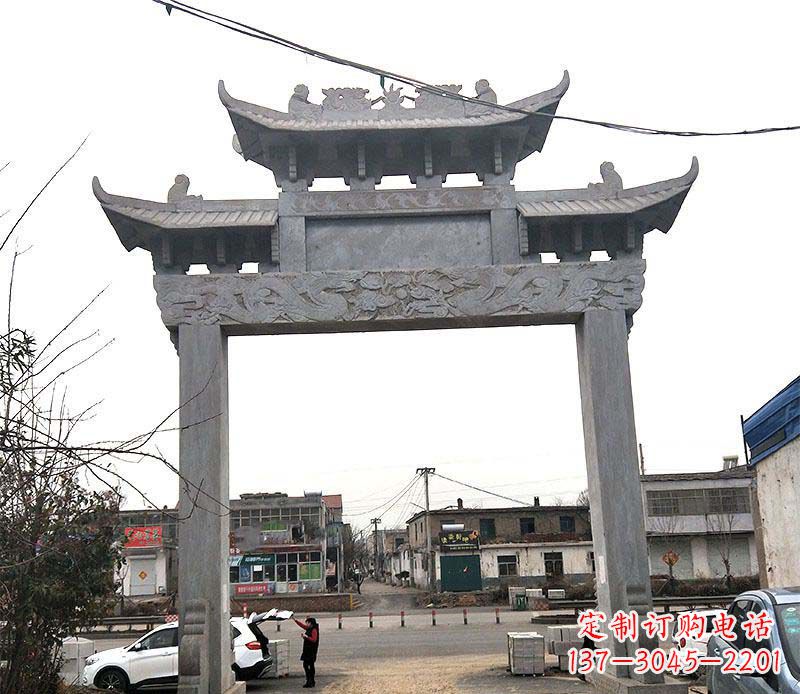 广西精美大理石牌坊石雕