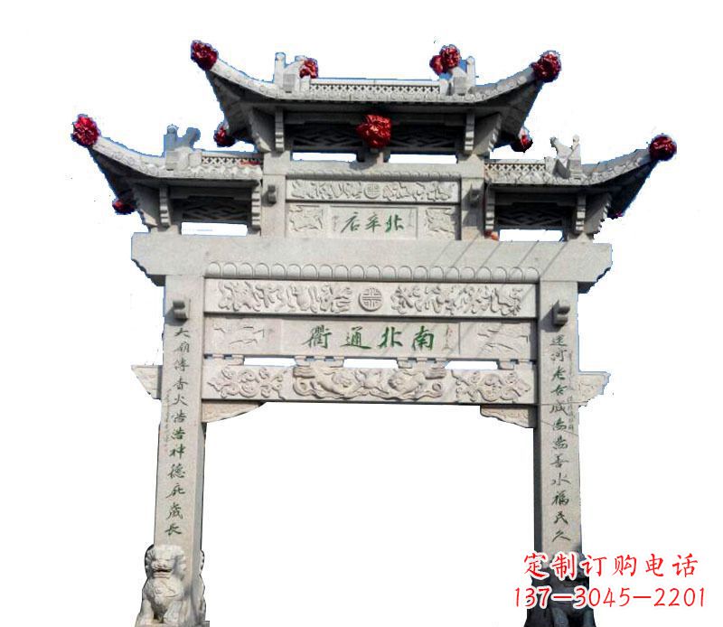 广西精美石牌坊雕塑