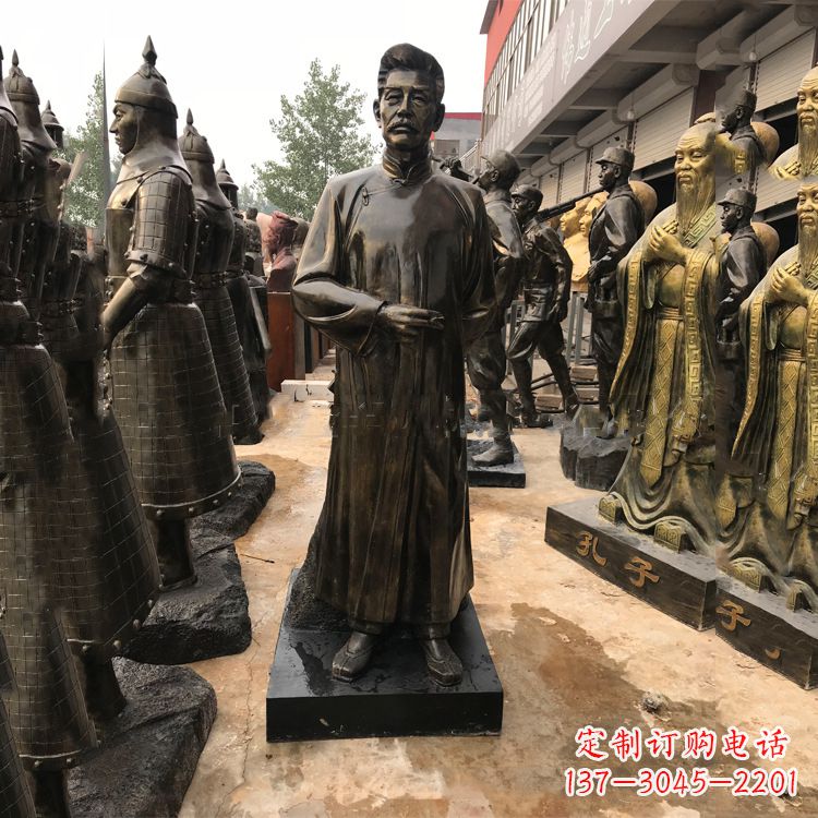 广西经典人物鲁迅大师仿铜雕塑