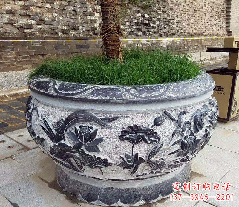 广西精美花盆雕塑,点亮你的道路景观