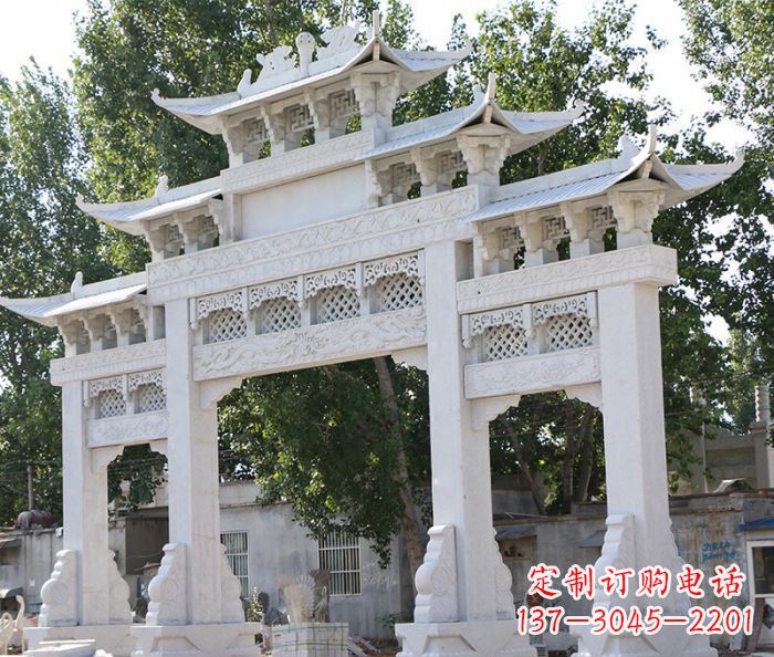 广西道路牌坊石雕定制