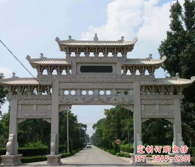 广西定制牌坊雕塑,传承中国传统文化