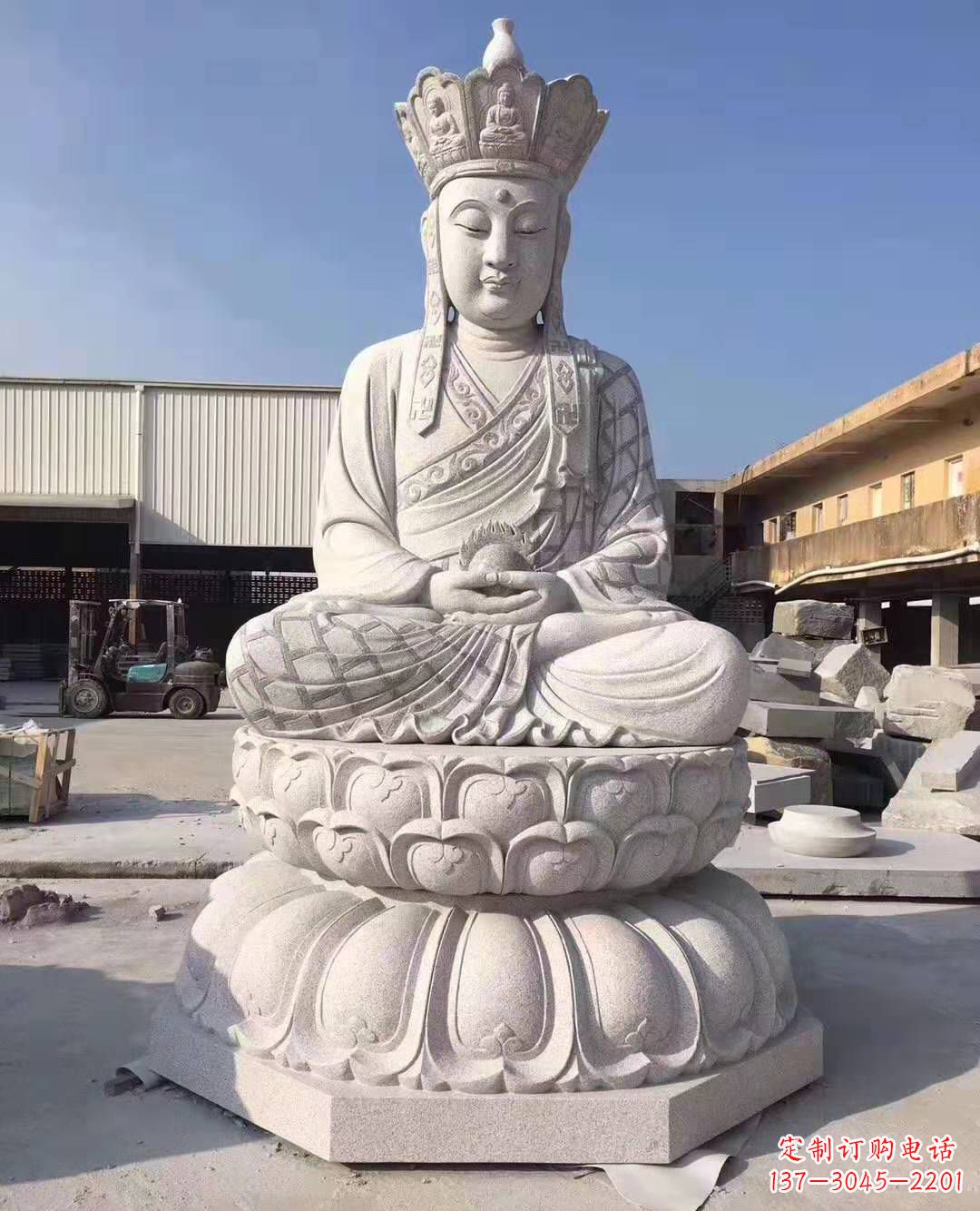 广西精美雕塑——地藏王石雕佛像摆件