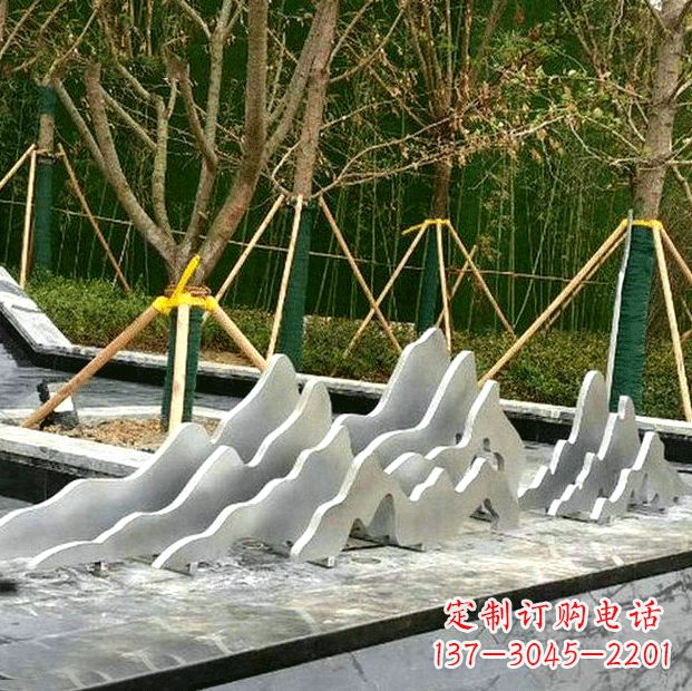 广西地产假山雕塑不锈钢景观