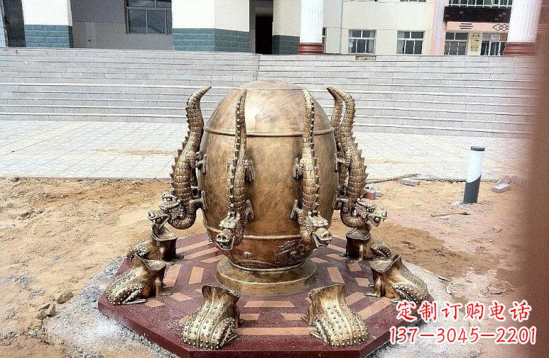 广西精致细节 壮丽地动仪铜雕