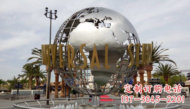 广西中领雕塑——不锈钢地球雕塑