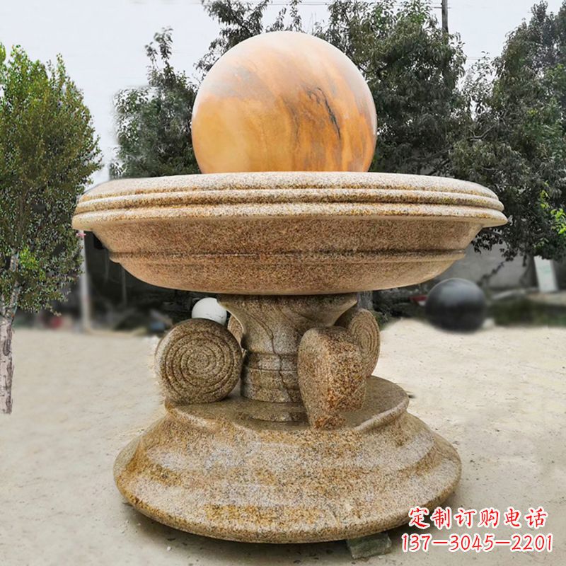 广西中领雕塑最具创意的电动风水球雕塑