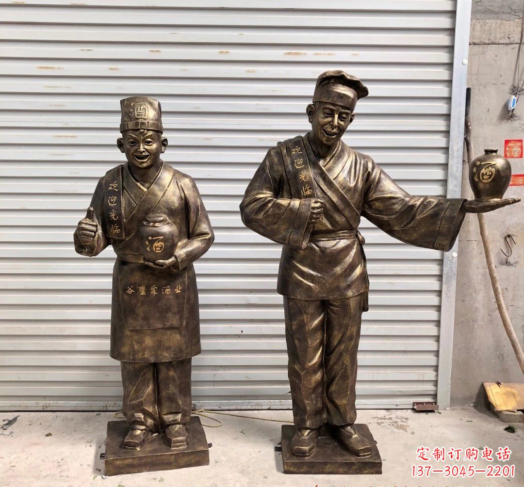 广西店小二人物铜雕222