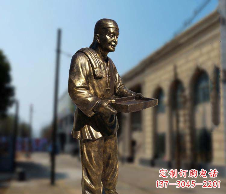 广西店小二人物铜雕1