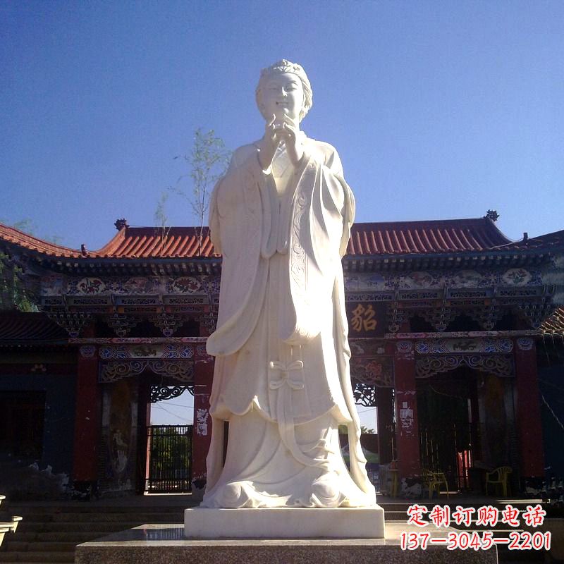 广西貂蝉汉白玉石雕像-景区园林历史名人古代四大美女