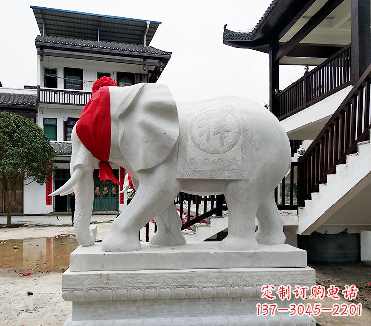 广西雕石雕大象