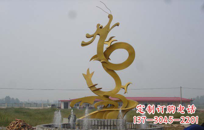 广西雕塑飞龙 不锈钢雕塑龙