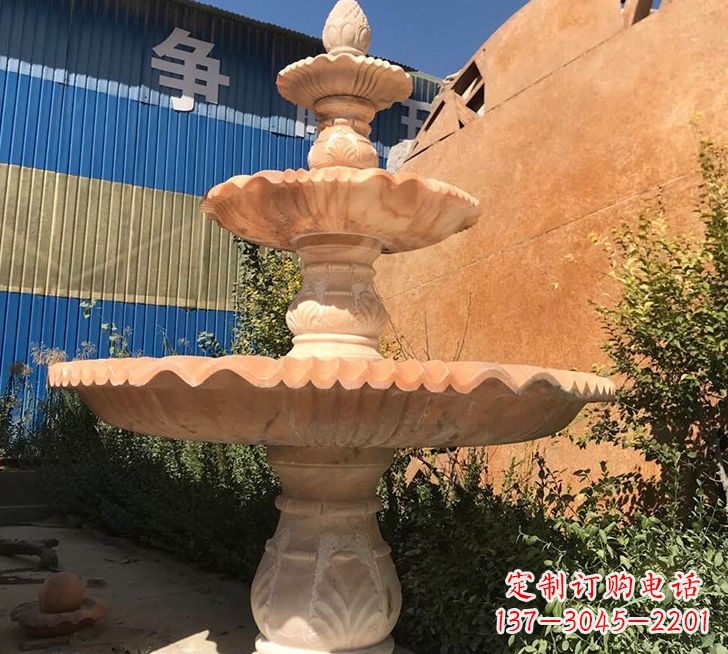 广西跌水盆喷泉石雕——精美的喷泉雕塑