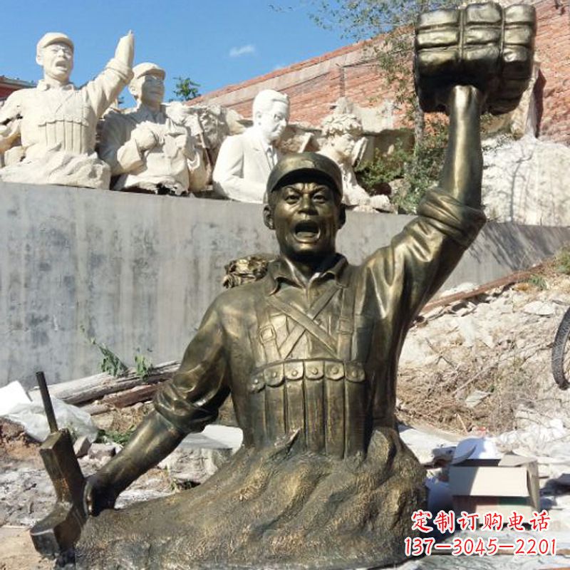 广西董存瑞仿铜头像雕塑
