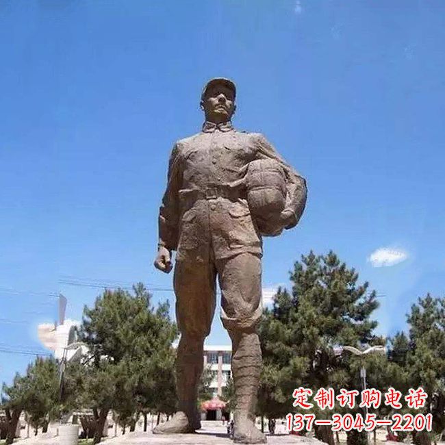 广西董存瑞石雕像-景区园林英雄人物景观雕塑
