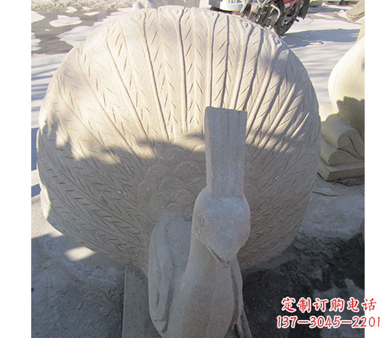 广西优雅高贵的孔雀石雕