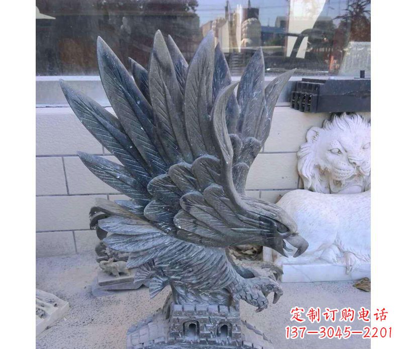 广西精致雄鹰石雕,令您的空间瞩目耀眼