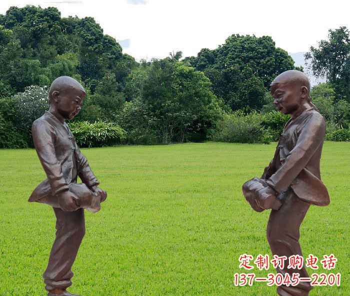 广西中领雕塑精致的儿童铜雕雕塑
