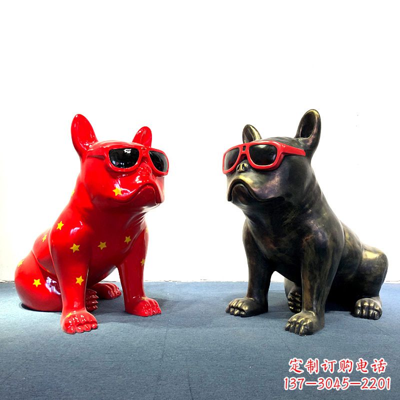 广西斗牛犬雕塑摆件