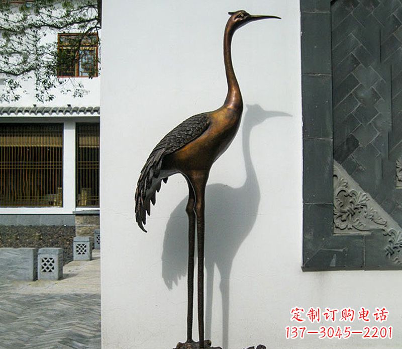广西仙鹤雕塑,精美绝伦,艺术动人