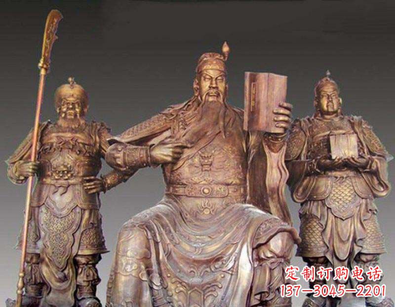 广西中领雕塑艺术以关公武财神铜雕塑荣耀家中