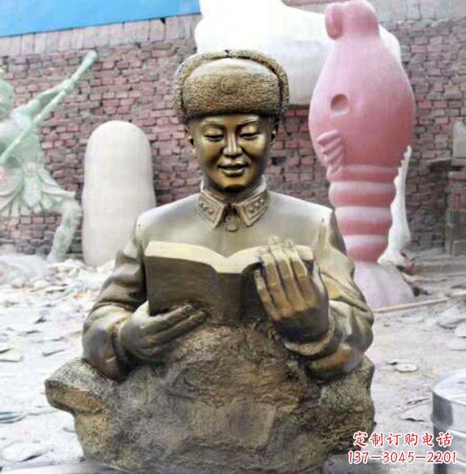 广西中领雕塑精美雷锋铜雕塑