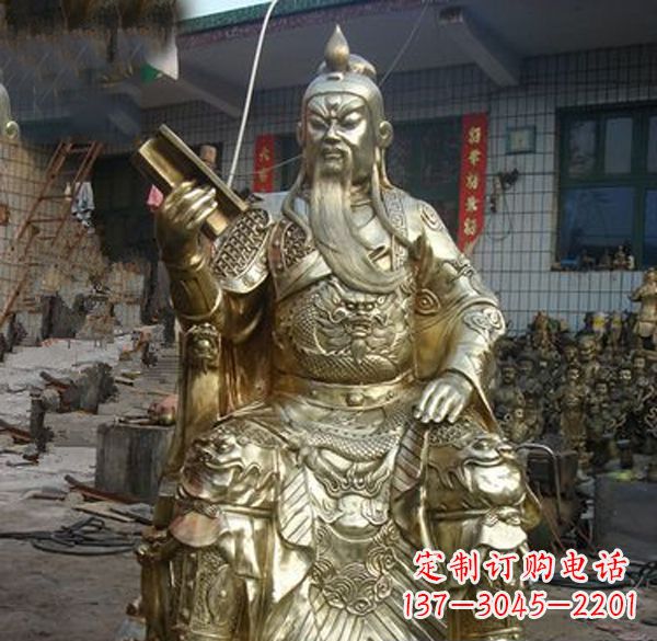 广西关公武财神铜雕定制