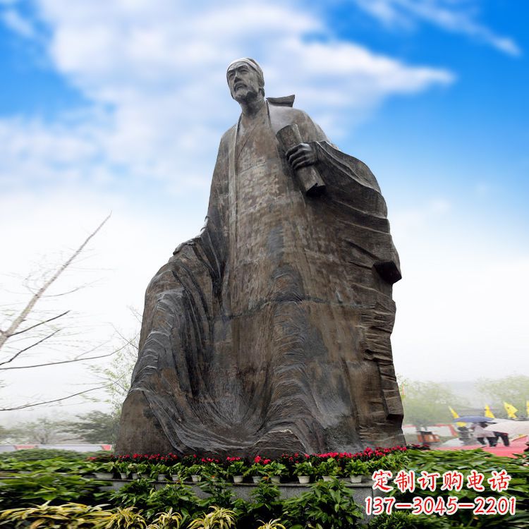 广西中领雕塑-大型景区景点历史名人杜甫雕像