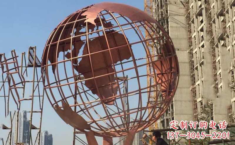 广西锻铜不锈钢地球雕塑