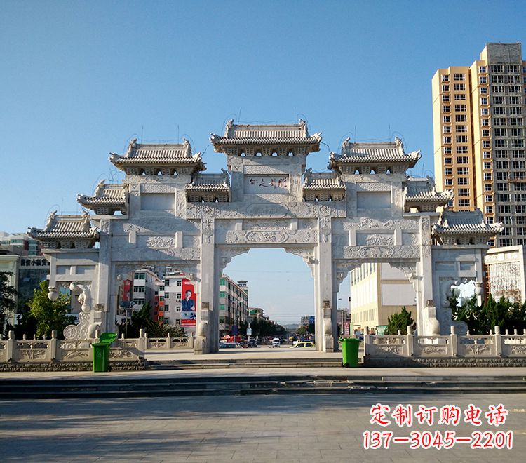 广西精致锻铜牌坊雕塑