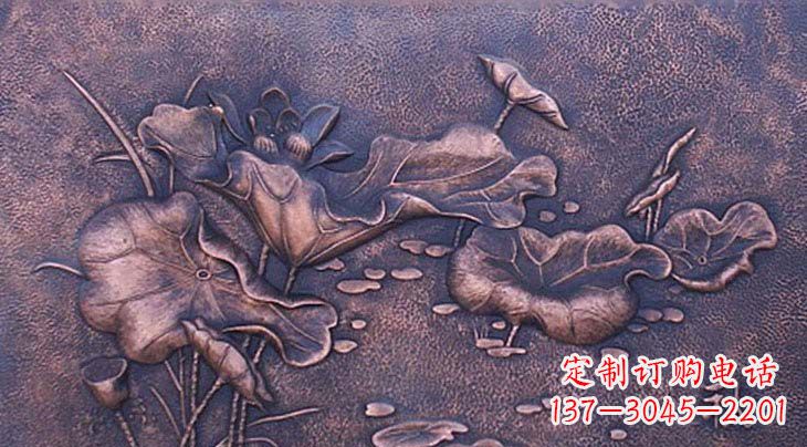 广西锻铜荷花雕塑
