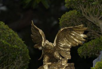 广西精美大鹏展翅老鹰铜雕