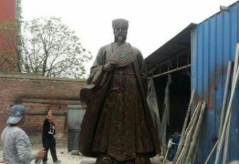 广西典雅大型立式诸葛亮铜雕