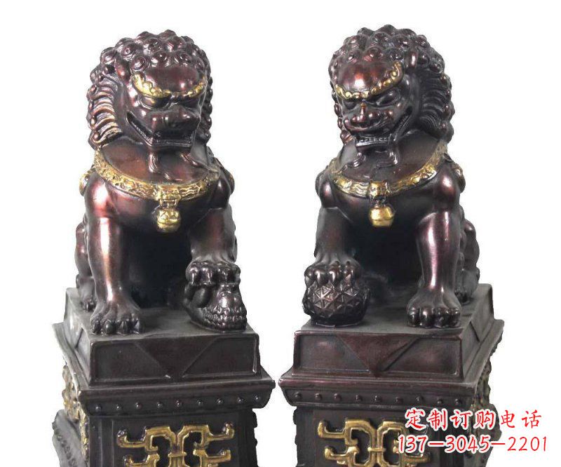 广西传统工艺铜雕狮子雕塑