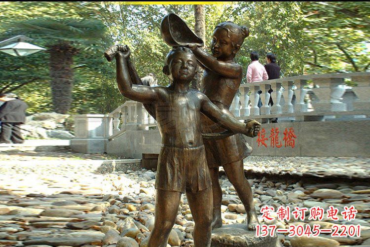 广西优雅可爱的儿童雕塑