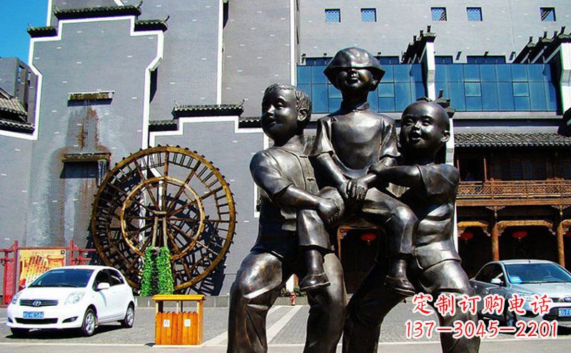 广西精美儿童小品铜雕
