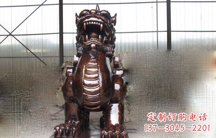 广西来自古老文化的獬豸铜雕