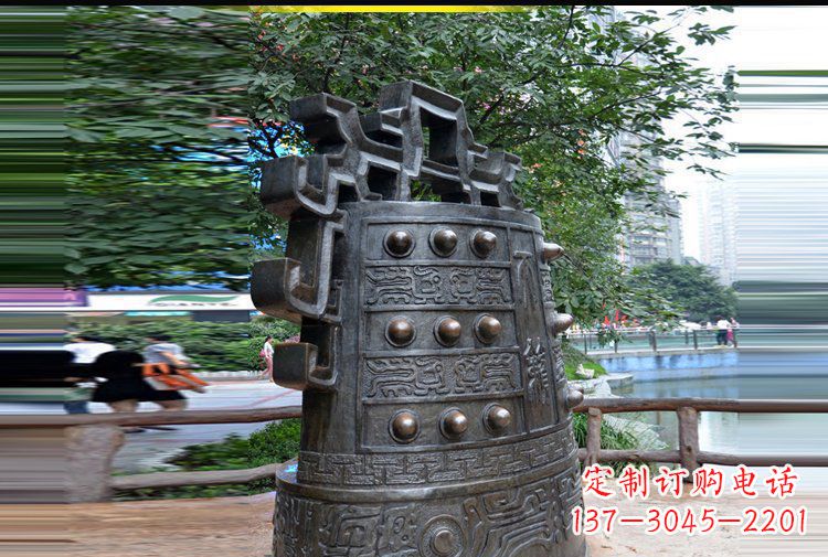 广西法制铜钟公园景观铜雕