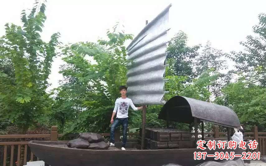 广西帆船景观铜雕