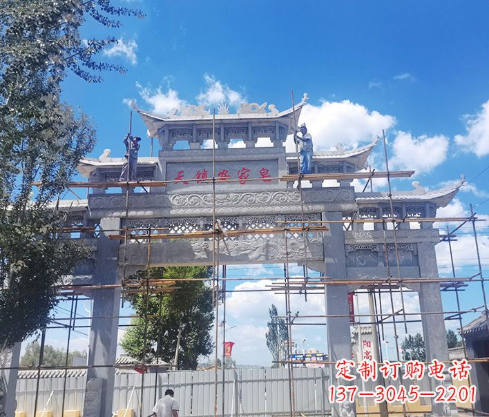 广西方牌坊石雕