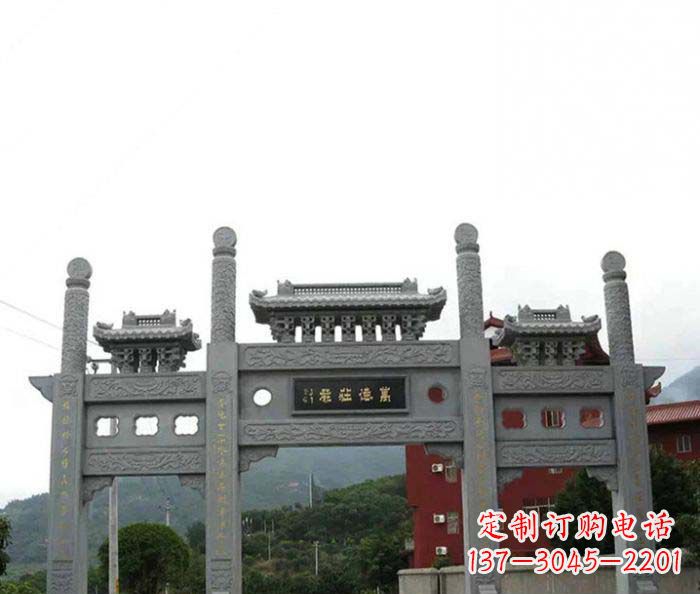 广西牌坊雕塑·精美雕刻·传承古老文化