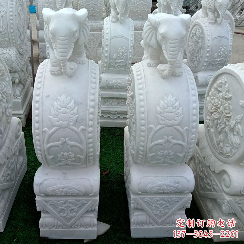 广西传统风格门墩雕塑