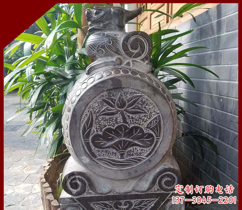 广西精致仿古门墩雕塑