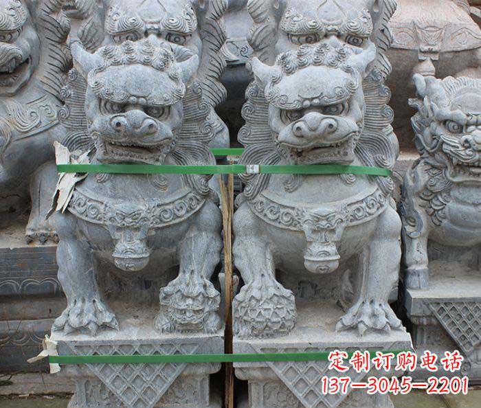 广西仿古瑞兽狮子石雕
