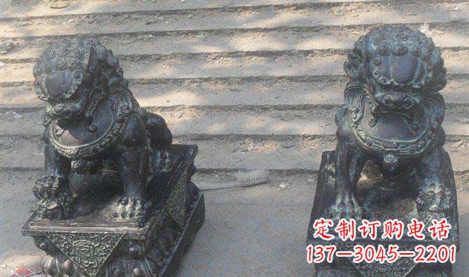 广西仿古狮子铜雕