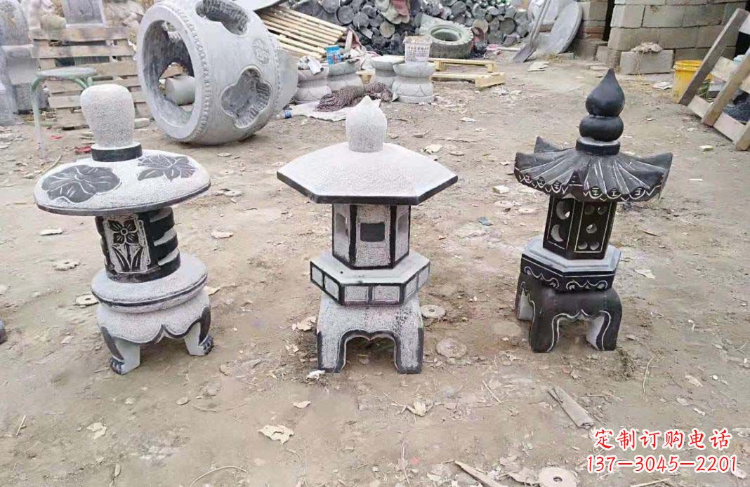 广西仿古石灯雕塑