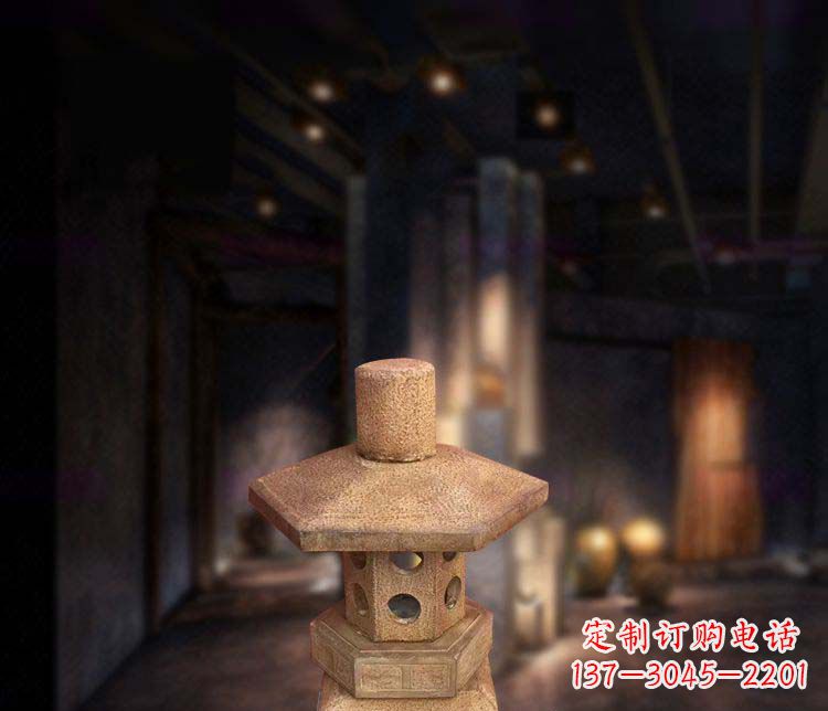 广西仿古石灯公园石雕